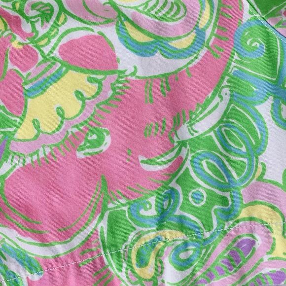 LILLY PULITZER Callahan Shorts 00 Pink Green 5" Chino Preppy Beach Tropical EUC - Picture 7 of 11